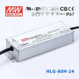 Mean Well HLG - 80H - 24 Power Supply 80W 24V - HLG - 80H - 24 - powersupplymall.com