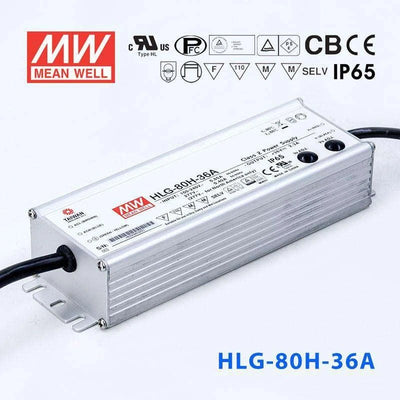 Mean Well HLG-80H-36A Power Supply 80W 36V - Adjustable 2.3A