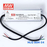 Mean Well HLG-80H-54 Power Supply 80W 54V 1.5A - HLG-80H-54 - powersupplymall.com
