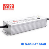 Mean Well HLG - 80H - C350AB Power Supply 89.95W 350mA - Adjustable and Dimmable - HLG - 80H - C350AB - powersupplymall.com