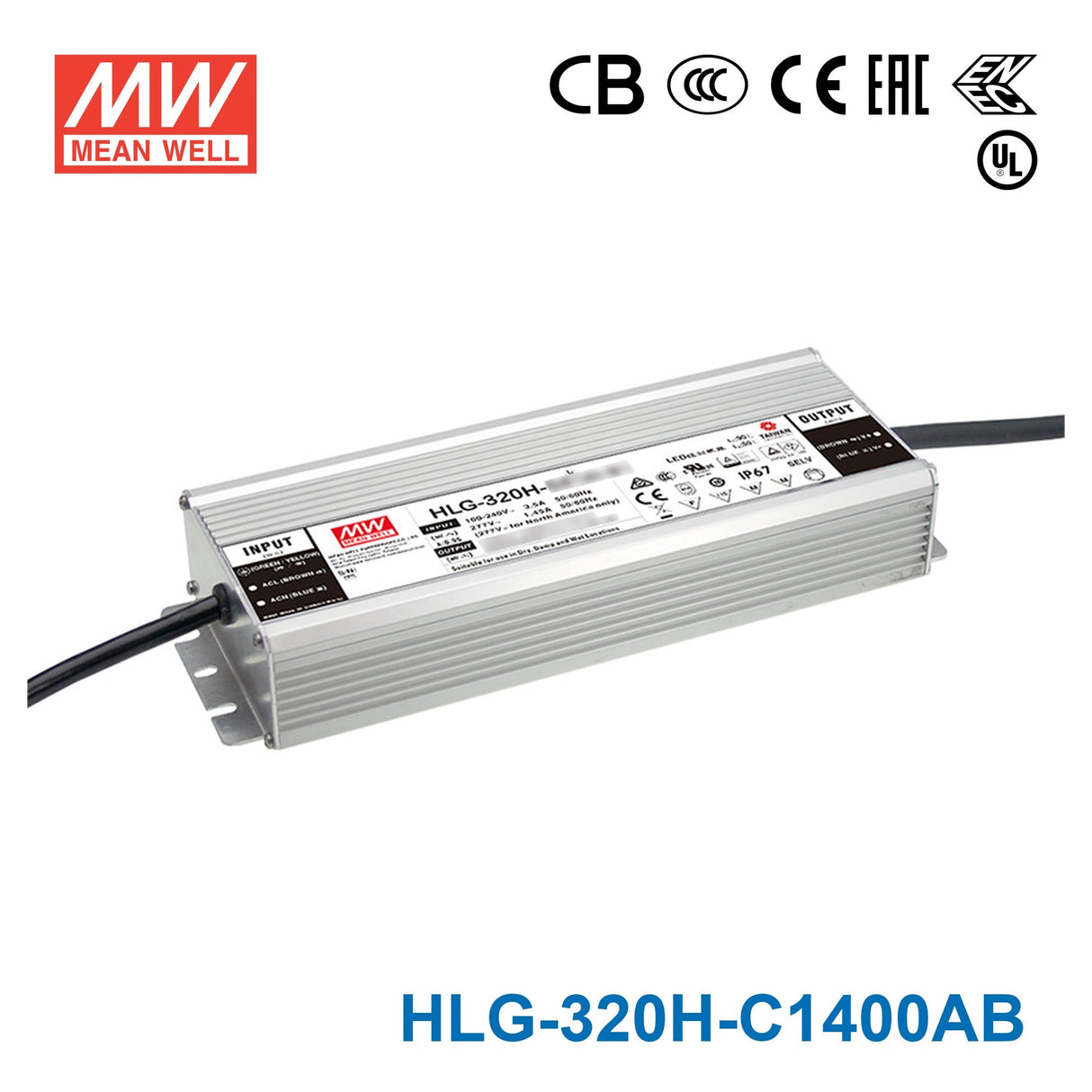 Mean Well HLG-C Series LED Power Supply 1400mA (150~480W) -  - powersupplymall.com