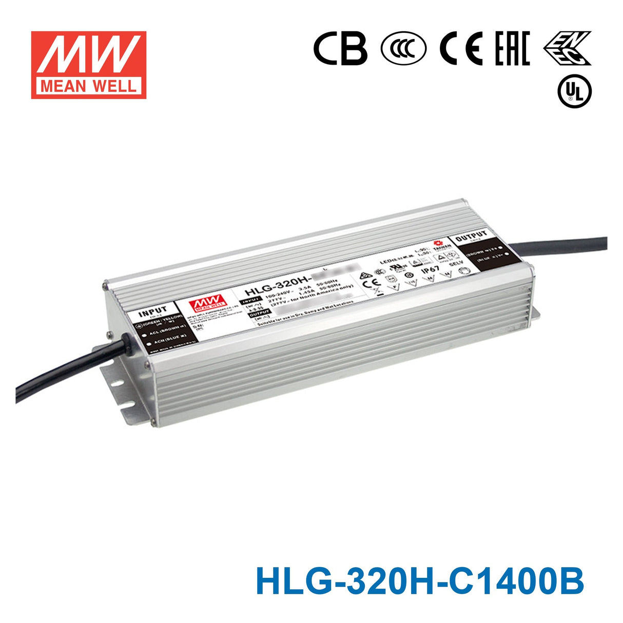 Mean Well HLG-C Series LED Power Supply 1400mA (150~480W) -  - powersupplymall.com