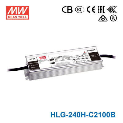 Mean Well HLG-240H-C2100B Power Supply 249.9W 2100mA - Dimmable