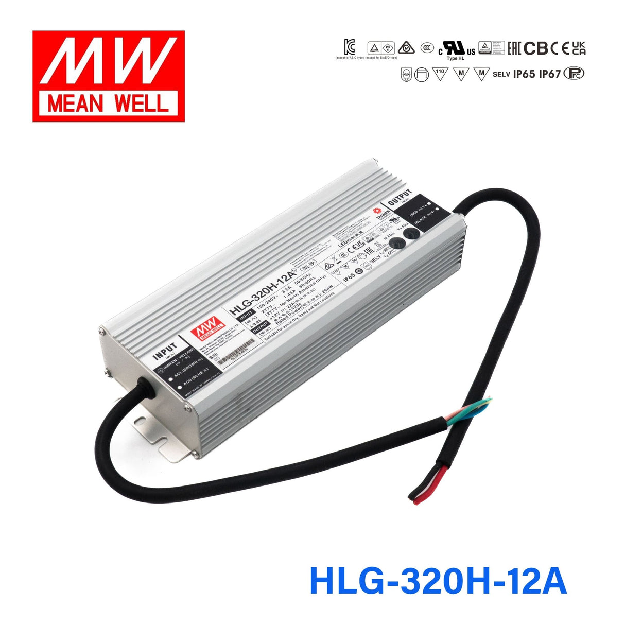 Mean Well HLG Series LED Power Supply 12V (156~480W) -  - powersupplymall.com