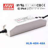Mean Well HLN - 40H - 48A Power Supply 40W 48V - IP64, Adjustable - HLN - 40H - 48A - powersupplymall.com