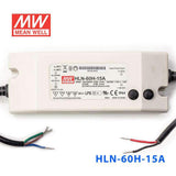 Mean Well HLN - 60H - 15A Power Supply 60W 15V - IP64, Adjustable - HLN-60H-15A - powersupplymall.com