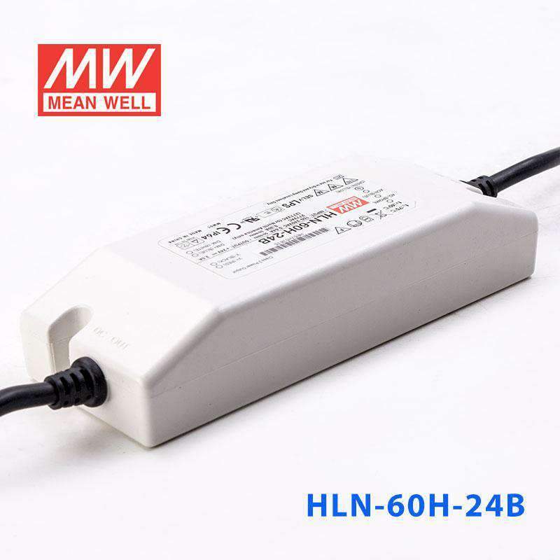 Mean Well HLN-60H-24B Power Supply 60W 24V - IP64, Dimmable 2.5A - HLN-60H-24B - powersupplymall.com
