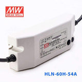 Mean Well HLN-60H-54A Power Supply 60W 54V - IP64, Adjustable 1.15A - HLN-60H-54A - powersupplymall.com