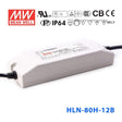 Mean Well HLN-80H-12B Power Supply 60W 12V - IP64, Dimmable 5A - HLN-80H-12B - powersupplymall.com
