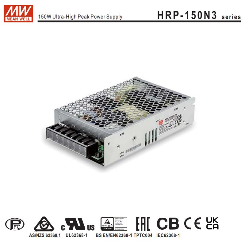 Mean Well HRP - 150N3 - 36 Power Supply 154.8W 36V, 300% peak power model - HRP - 150N3 - 36 - powersupplymall.com