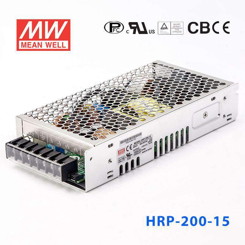 Mean Well HRP - 200 - 15 Power Supply 201W 15V - HRP - 200 - 15 - powersupplymall.com