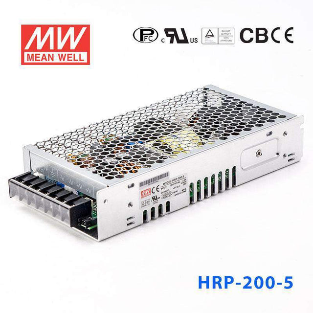 Mean Well HRP - 200 - 5 Power Supply 175W 5V - HRP - 200 - 5 - powersupplymall.com