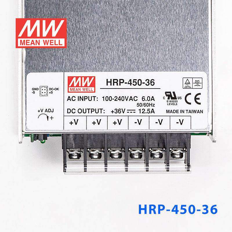 Mean Well HRP - 450 - 36 Power Supply 450W 36V - HRP - 450 - 36 - powersupplymall.com