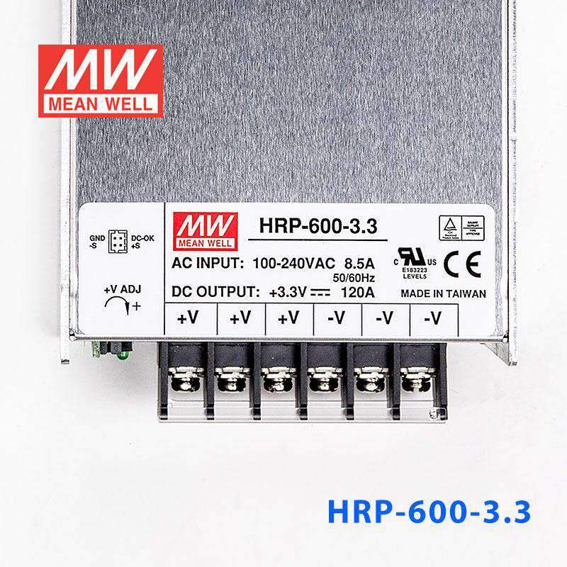 Mean Well HRP - 600 - 3.3 Power Supply 396W 3.3V - HRP - 600 - 3.3 - powersupplymall.com