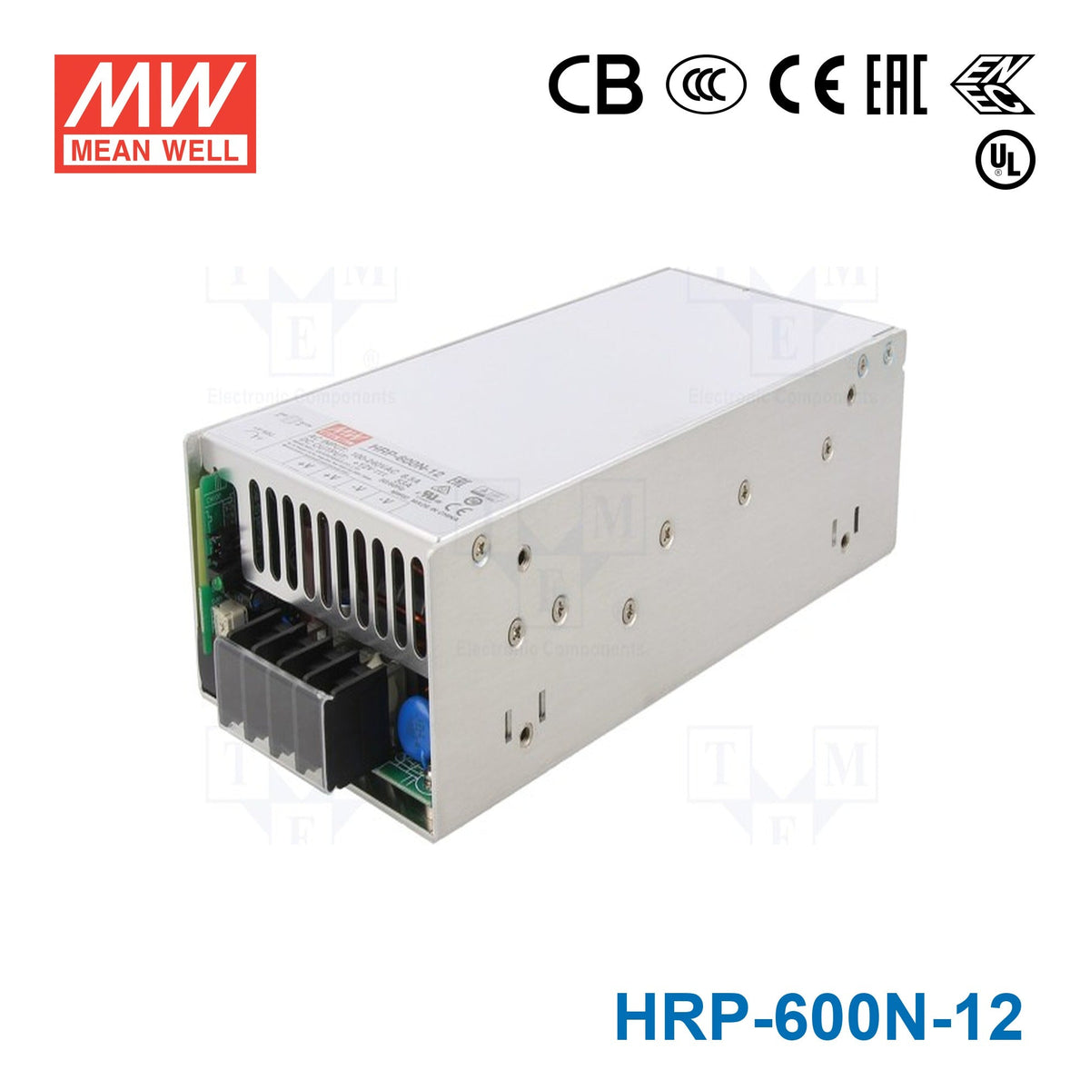 Mean Well HRP-600N-12 High Peak-Power Power Supply 600W 12V 53A - HRP-600N-12 - powersupplymall.com