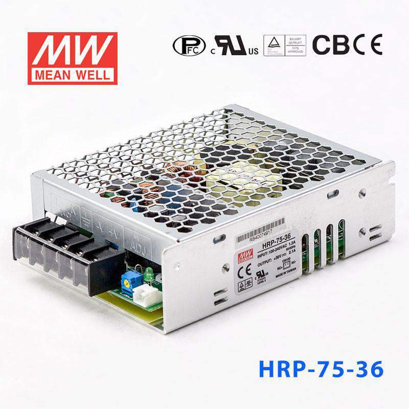 Mean Well HRP - 75 - 36 Power Supply 75.6W 36V - HRP - 75 - 36 - powersupplymall.com