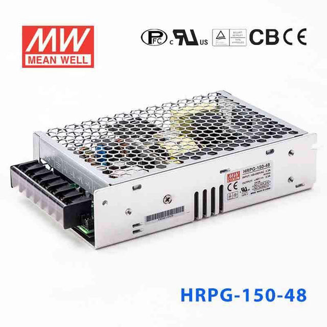 Mean Well HRPG - 150 - 48 Power Supply 158.4W 48V - HRPG - 150 - 48 - powersupplymall.com