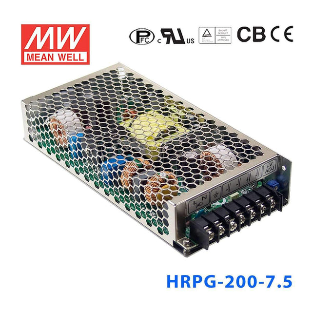 Mean Well HRPG - 200 - 7.5 Power Supply 200.3W 7.5V - HRPG - 200 - 7.5 - powersupplymall.com