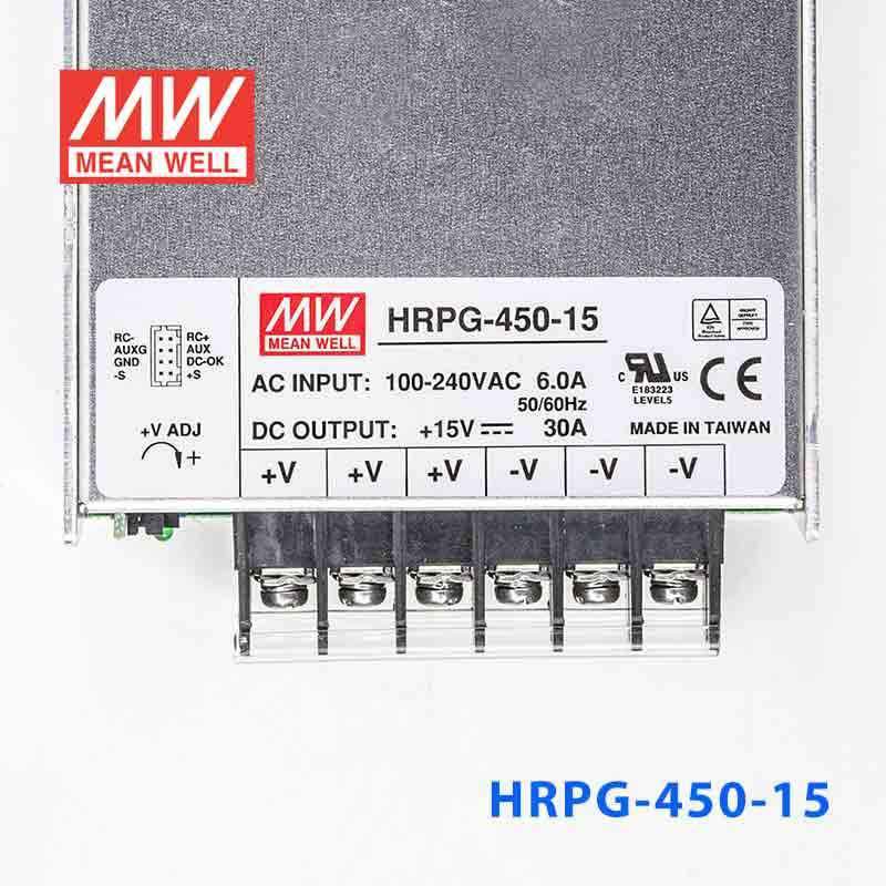 Mean Well HRPG - 450 - 15 Power Supply 450W 15V - HRPG - 450 - 15 - powersupplymall.com