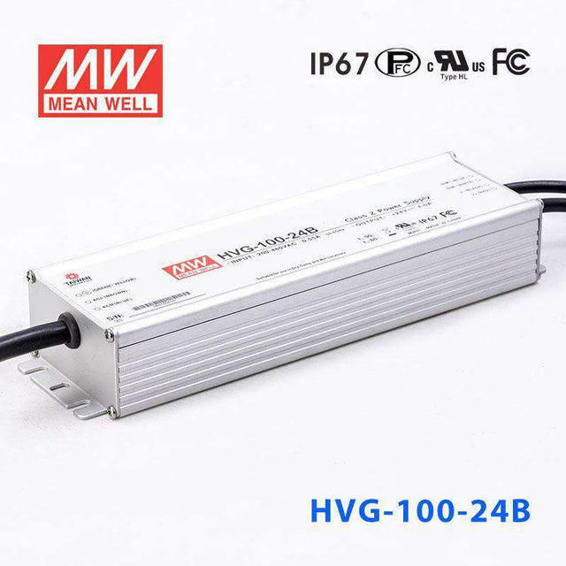 Mean Well HVG-100-24B Power Supply 100W 24V - Dimmable 4A - HVG-100-24B - powersupplymall.com
