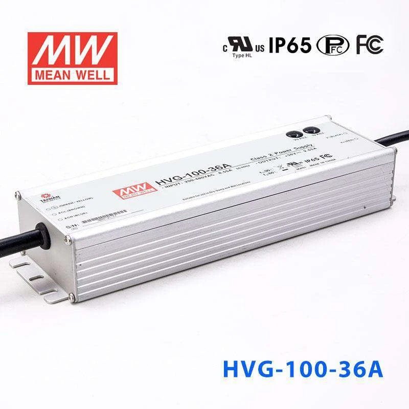 Mean Well HVG - 100 - 36AB Power Supply 100W 36V - Adjustable and Dimmable - HVG - 100 - 36AB - powersupplymall.com