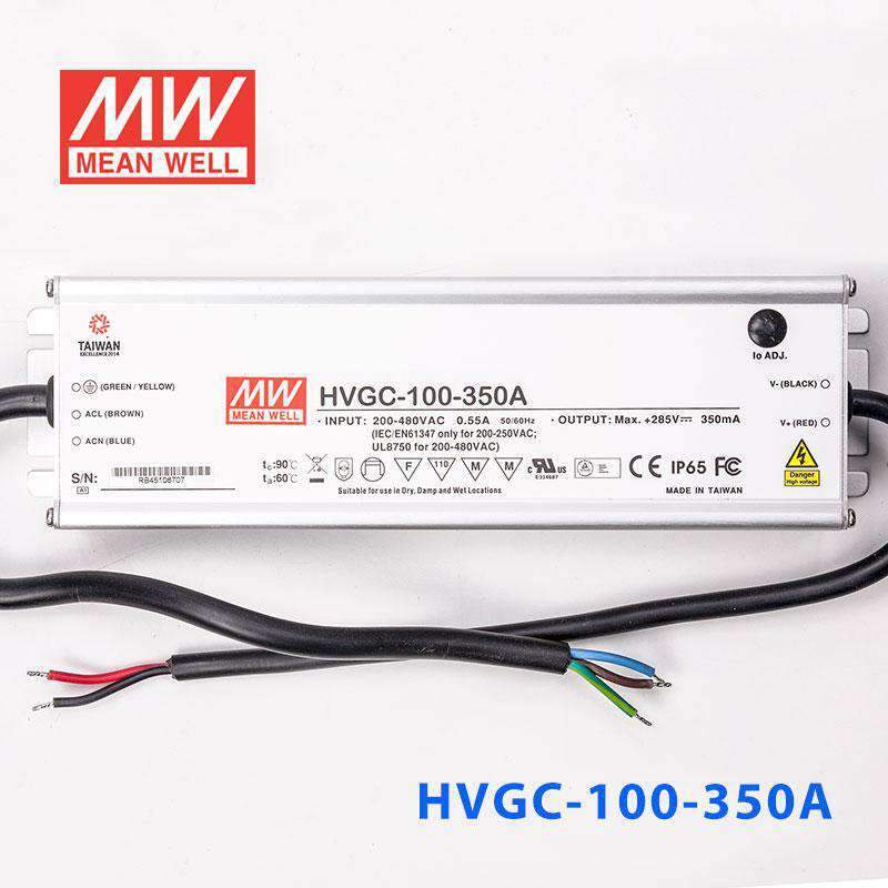 Mean Well HVGC-100-350A Power Supply 75W 350mA - Adjustable - HVGC-100-350A - powersupplymall.com