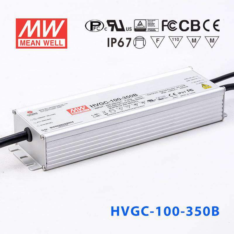 Mean Well HVGC-100-350B Power Supply 75W 350mA - Dimmable - HVGC-100-350B - powersupplymall.com
