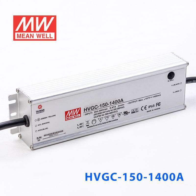 Mean Well HVGC - 150 - 1400A Power Supply 150W 1400mA - Adjustable - HVGC-150-1400A - powersupplymall.com
