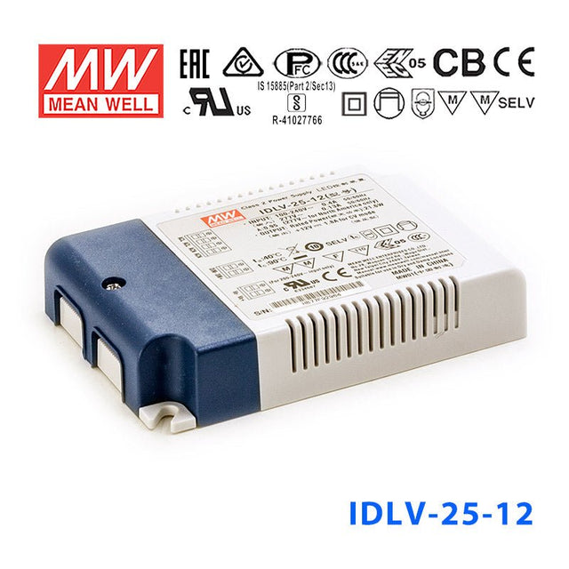 Mean Well IDLV - 25 - 12 Power Supply 25W 12V, Dimmable - IDLV - 25 - 12 - powersupplymall.com