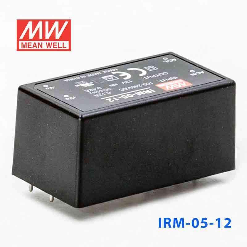 Mean Well IRM - 05 - 12 Switching Power Supply 5.04W 12V 0.42A - Encapsulated - IRM - 05 - 12 - powersupplymall.com