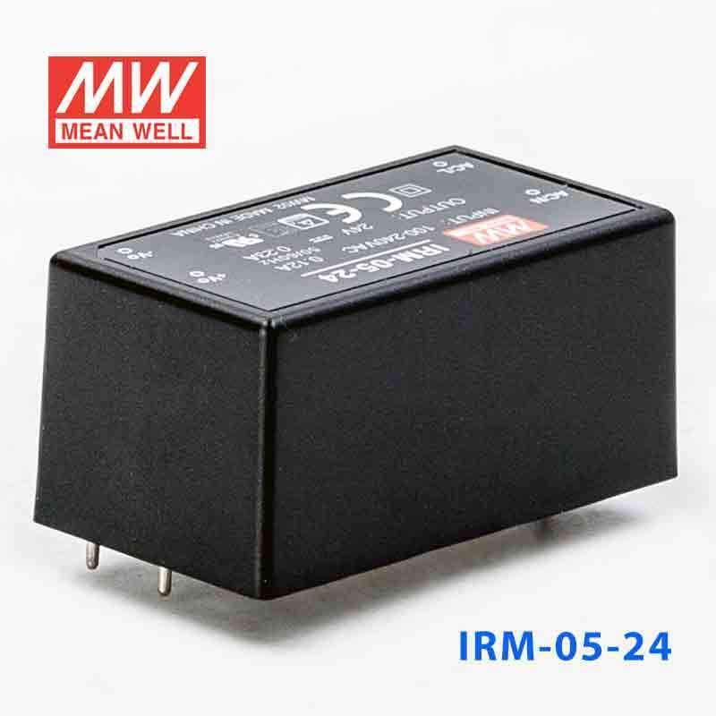 Mean Well IRM-05-24 Switching Power Supply 5.52W 24V 0.23A - Encapsulated - IRM-05-24 - powersupplymall.com