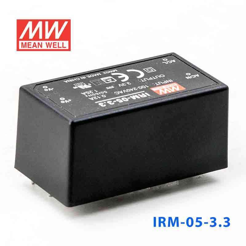 Mean Well IRM-05-3.3 Switching Power Supply 4.125W 3.3V 1.25A - Encapsulated - IRM-05-3.3 - powersupplymall.com
