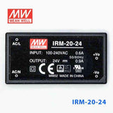 Mean Well IRM-20-24 Switching Power Supply 3W 24V 0.9A - Encapsulated - IRM-20-24 - powersupplymall.com