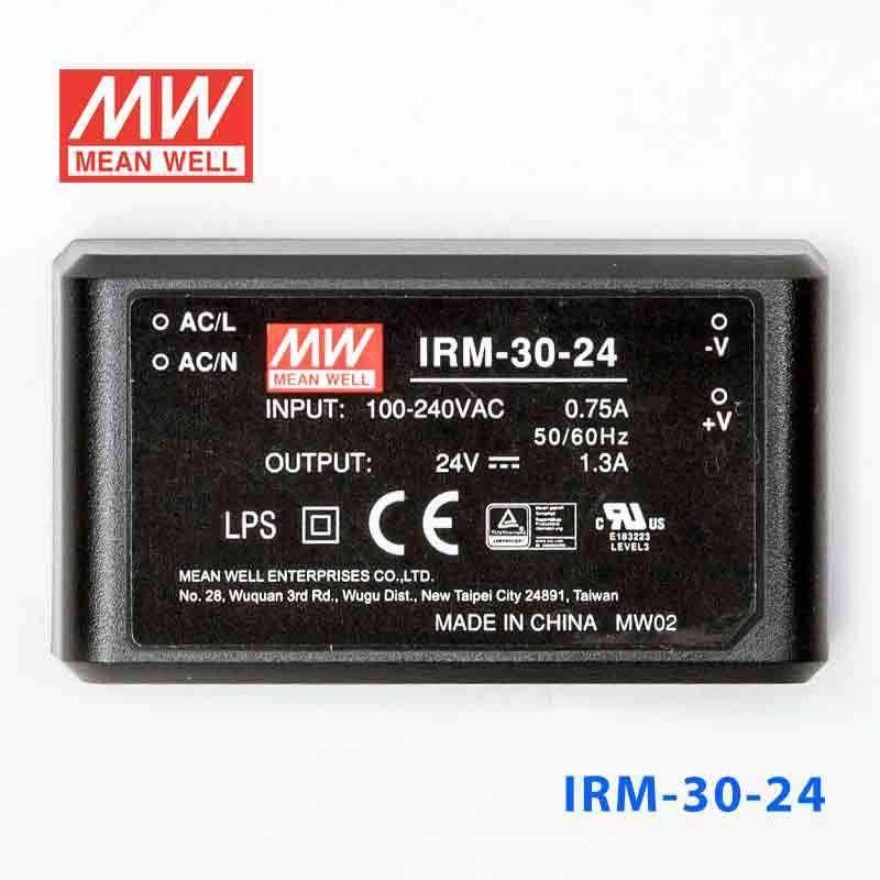 Mean Well IRM-30-24 Switching Power Supply 3W 24V 1.3A - Encapsulated - IRM-30-24 - powersupplymall.com