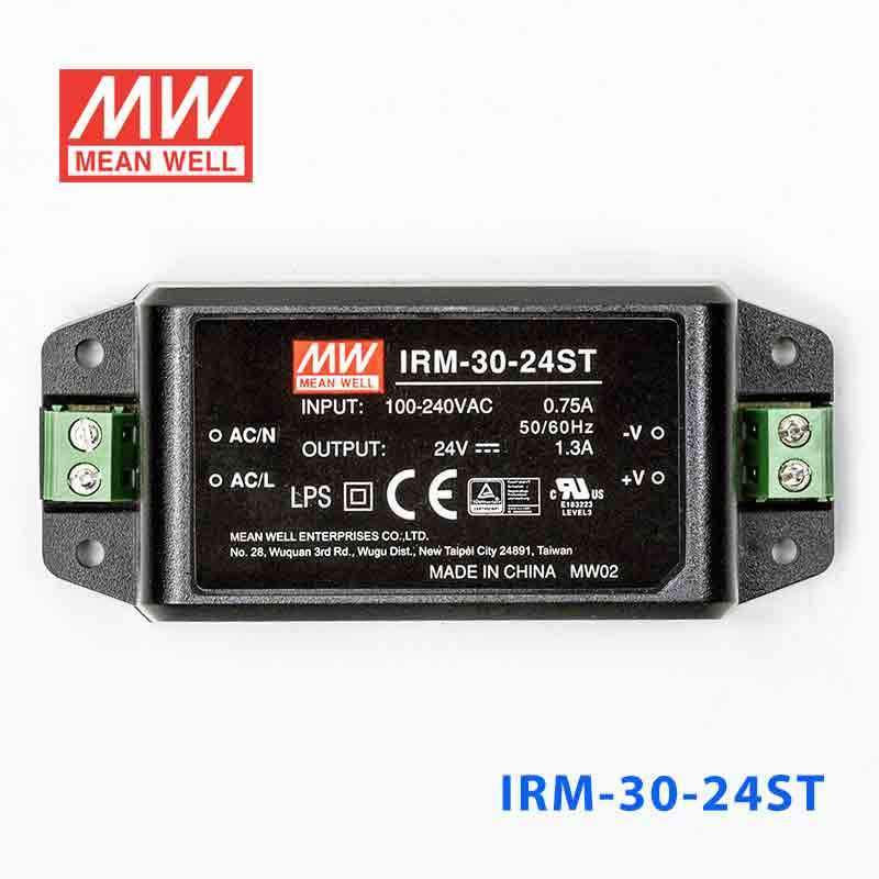 Mean Well IRM - 30 - 24ST Switching Power Supply 30W 24V 1.3A - Encapsulated - IRM - 30 - 24ST - powersupplymall.com