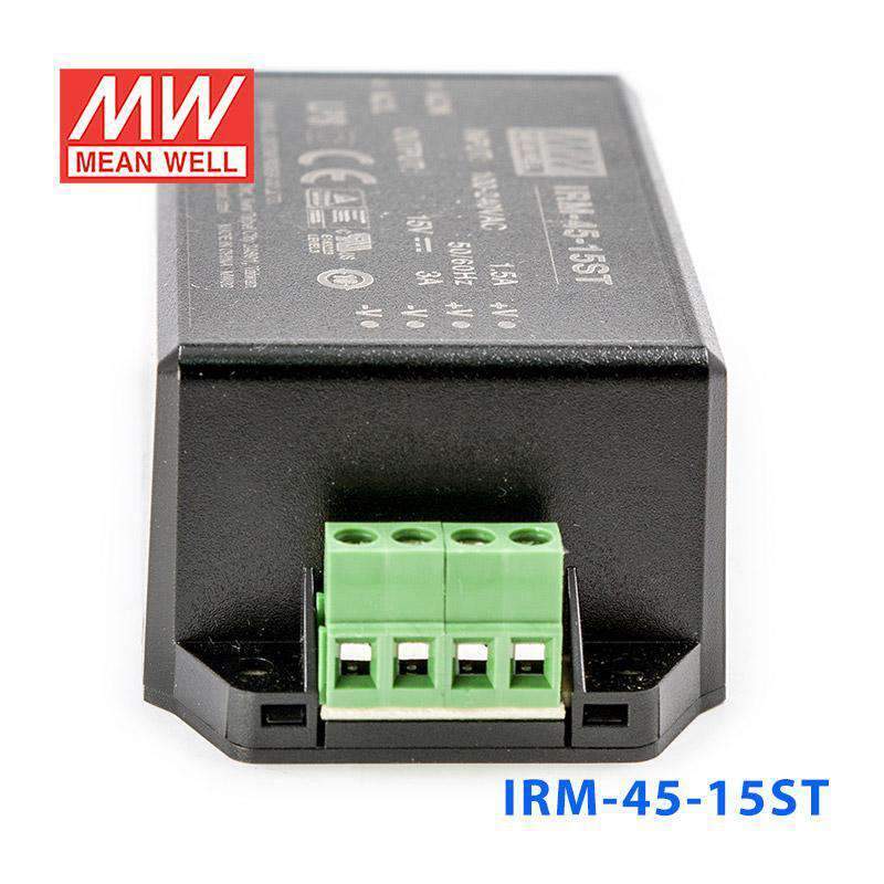 Mean Well IRM-45-15ST Switching Power Supply 45W 15V 3A - Encapsulated - IRM-45-15ST - powersupplymall.com