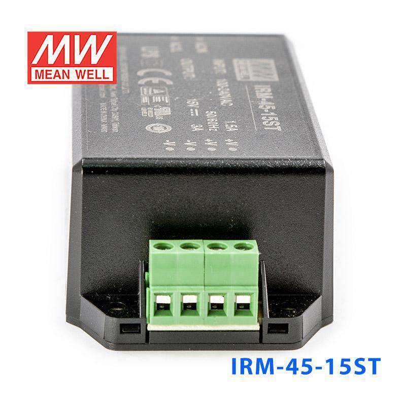 Mean Well IRM - 45 - 15ST Switching Power Supply 45W 15V 3A - Encapsulated - IRM - 45 - 15ST - powersupplymall.com