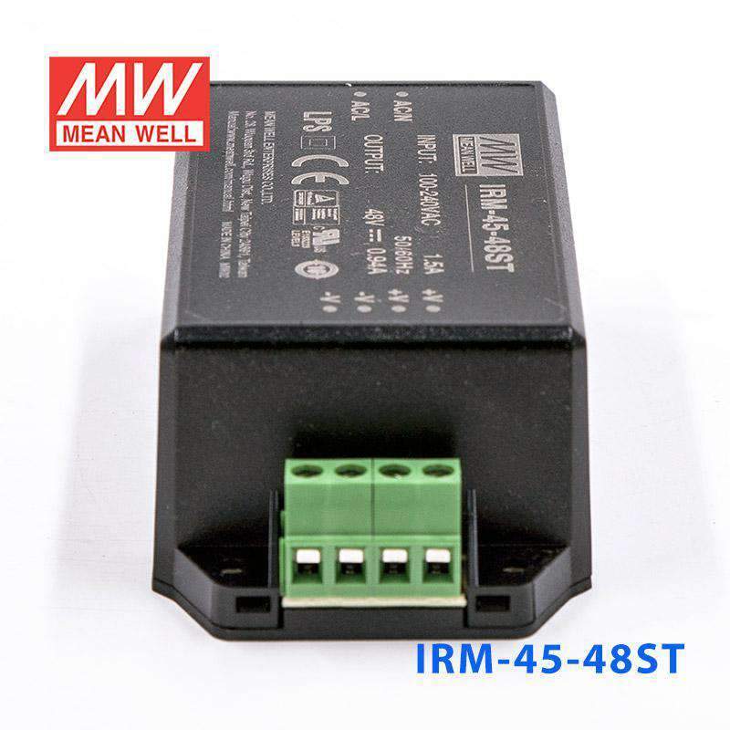 Mean Well IRM-45-48ST Switching Power Supply 45.12W 48V 0.94A - Encapsulated - IRM-45-48ST - powersupplymall.com