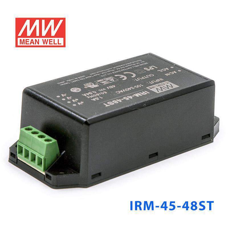 Mean Well IRM-45-48ST Switching Power Supply 45.12W 48V 0.94A - Encapsulated - IRM-45-48ST - powersupplymall.com