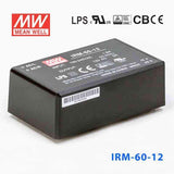 Mean Well IRM - 60 - 12 Switching Power Supply 60W 12V 5A - Encapsulated - IRM - 60 - 12 - powersupplymall.com