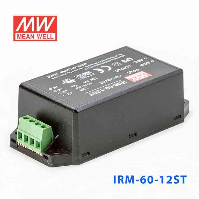 Mean Well IRM-60-12ST Switching Power Supply 60W 12V 5A - Encapsulated - IRM-60-12ST - powersupplymall.com