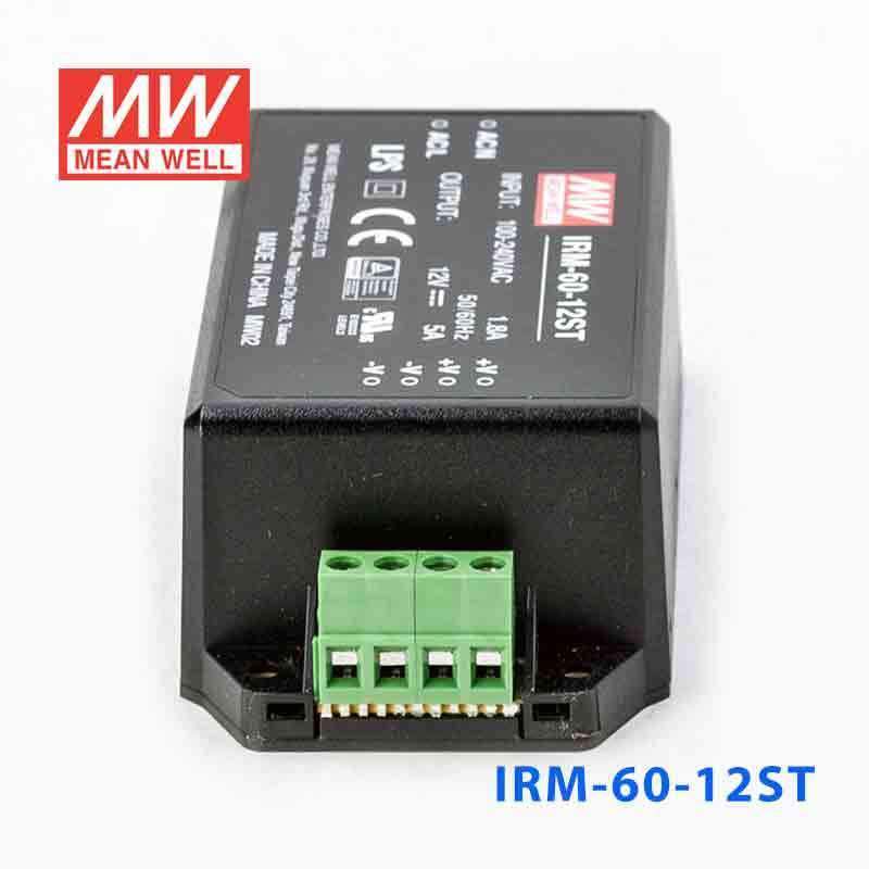 Mean Well IRM-60-12ST Switching Power Supply 60W 12V 5A - Encapsulated - IRM-60-12ST - powersupplymall.com