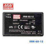 Mean Well IRM - 60 - 15 Switching Power Supply 60W 15V 4A - Encapsulated - IRM - 60 - 15 - powersupplymall.com