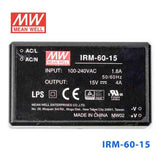Mean Well IRM-60-15 Switching Power Supply 60W 15V 4A - Encapsulated - IRM-60-15 - powersupplymall.com