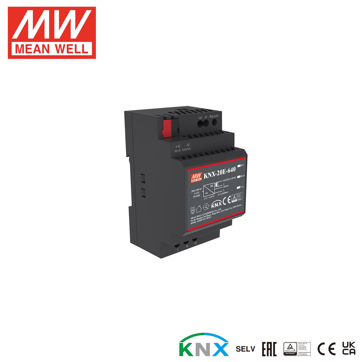 Mean Well KNX - 20U - 640 KNX Power Supply 640mA - KNX - 20U - 640 - powersupplymall.com