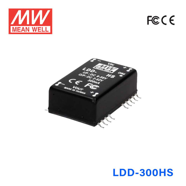 Mean Well LDD - 300HS DC/DC LED Driver CC 300mA - Step - down - LDD - 300HS - powersupplymall.com