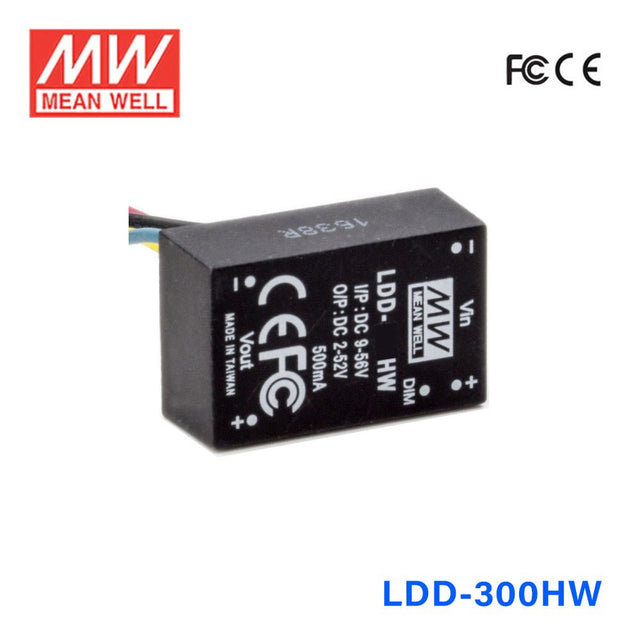 Mean Well LDD-300HW DC/DC LED Driver CC 300mA - Step-down - LDD-300HW - powersupplymall.com