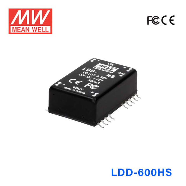 Mean Well LDD - 600HS DC/DC LED Driver CC 600mA - Step - down - LDD - 600HS - powersupplymall.com