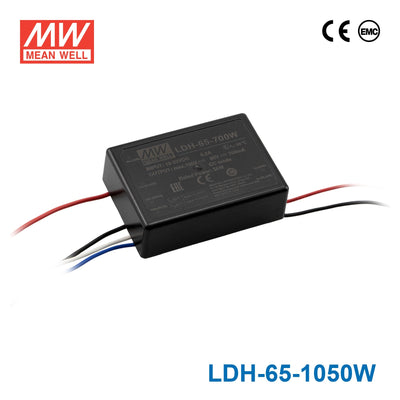 Mean Well LDH DC/DC LED Driver CC 1050mA - Step-up - with Wire