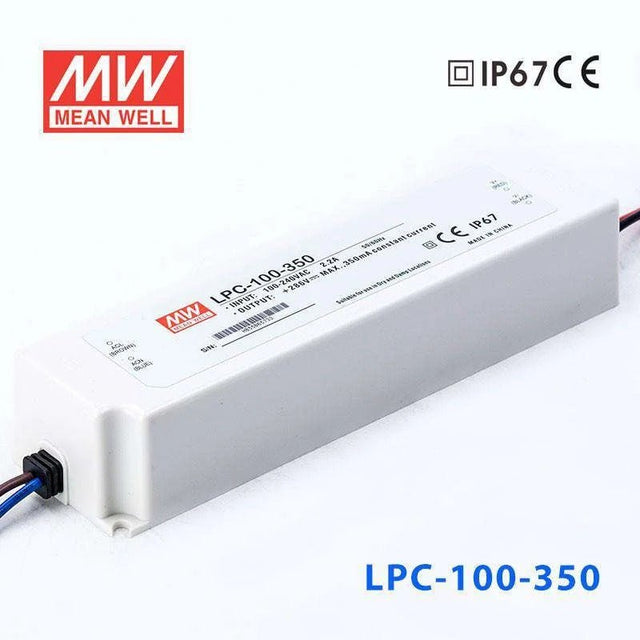 Mean Well LPC - 100 - 350 Power Supply100W 350mA - LPC - 100 - 350 - powersupplymall.com
